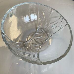 CRISTAL D’ARQUES Art Nouveau deep cut lead crystal fruit bowl from France decor